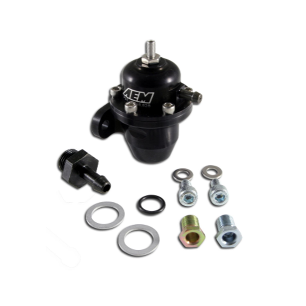 AEM 25-300BK Black High Volume Adjustable Fuel Pressure Regulato